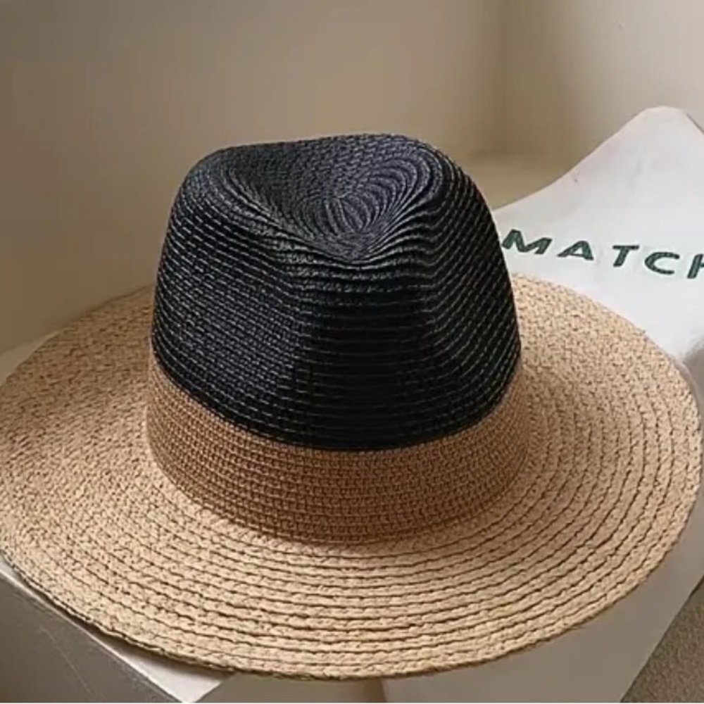 Two-Tone Black and Tan Women's Hat